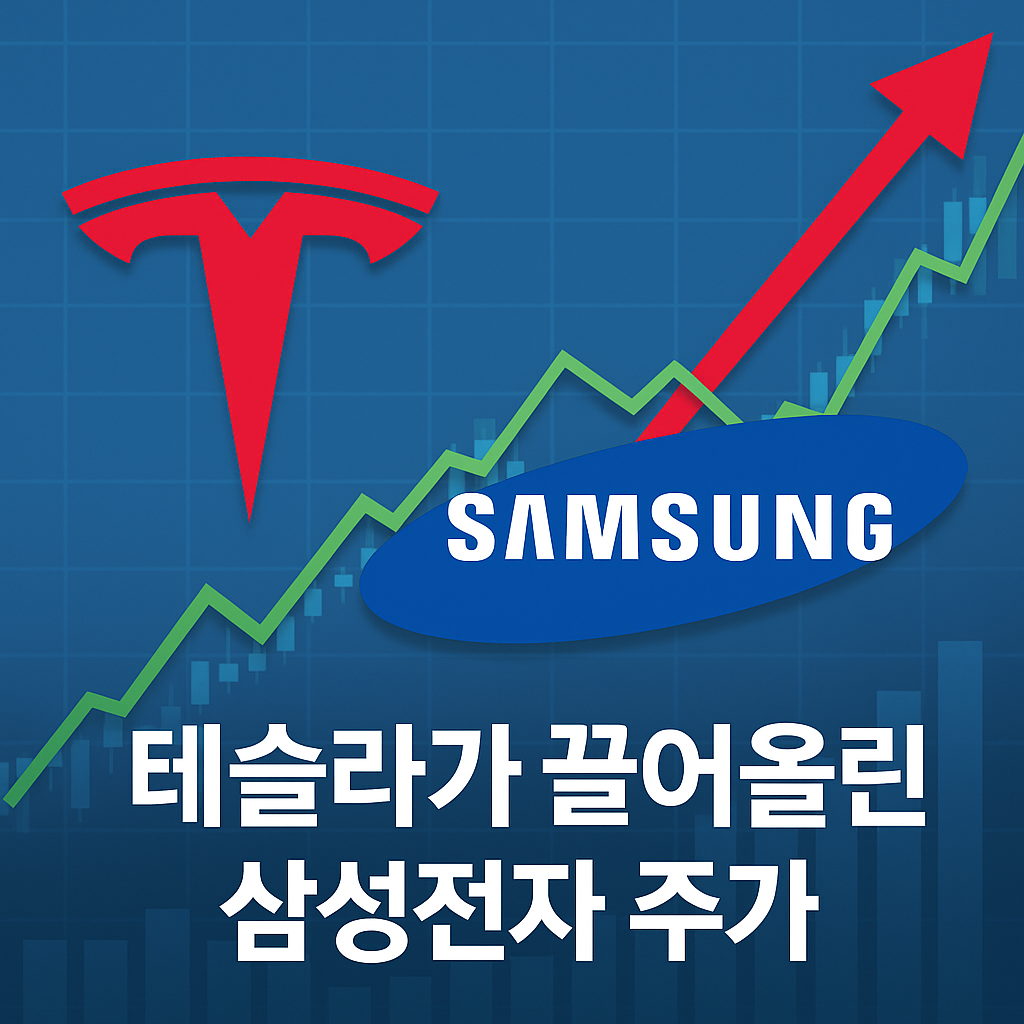 테슬라가 끌어올린 삼성전자 주가 7만전자