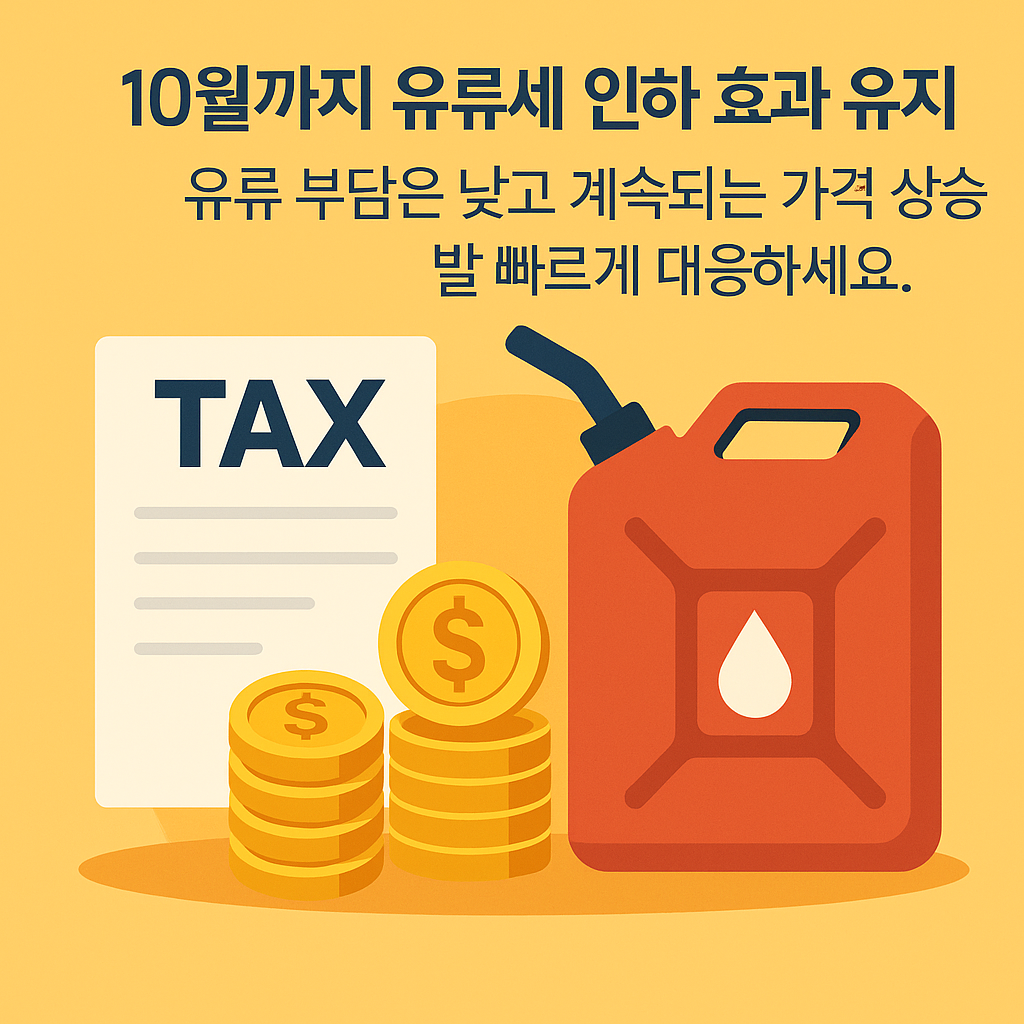 유류세 인하 2개월 연장 휘발유·경유·LPG 세금 인하 효과