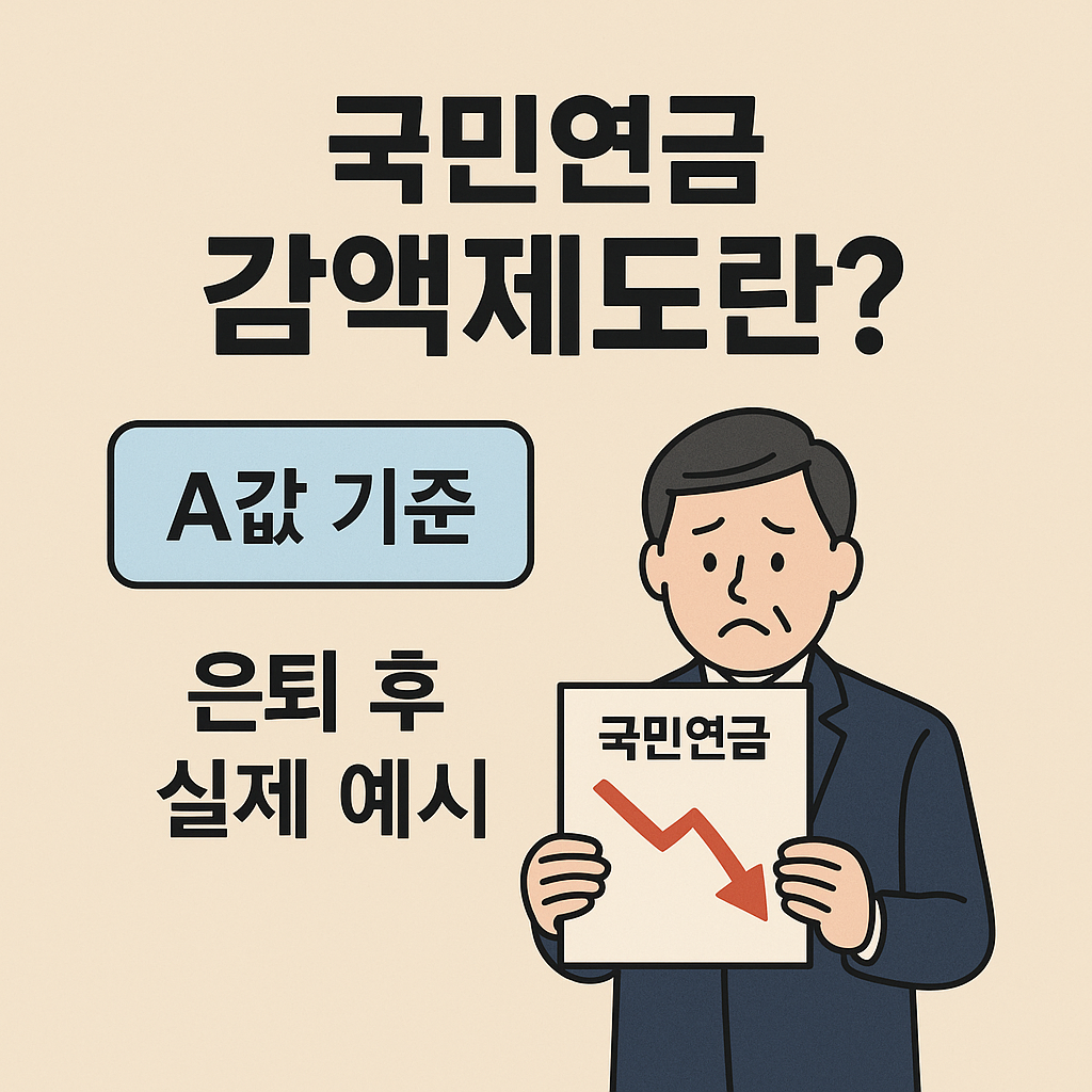 국민연금 감액제도란? A값 기준과 실제 은퇴 후 수령액 예시