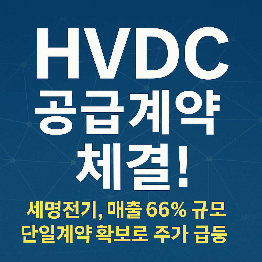 세명전기 주가 급등 이유I HVDC 96억 공급계약 체결 상승