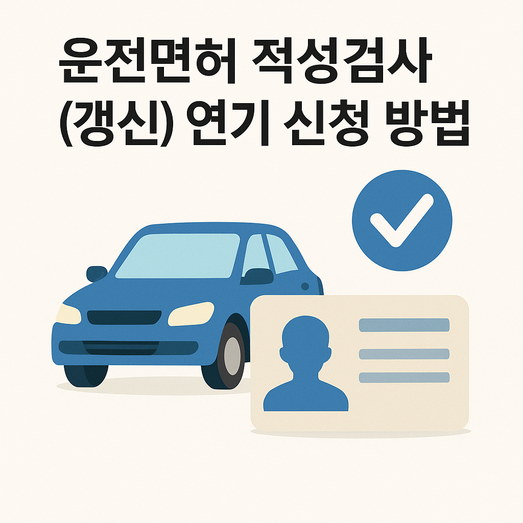 운전면허증 적성검사(갱신) 연기신청 방법 서류