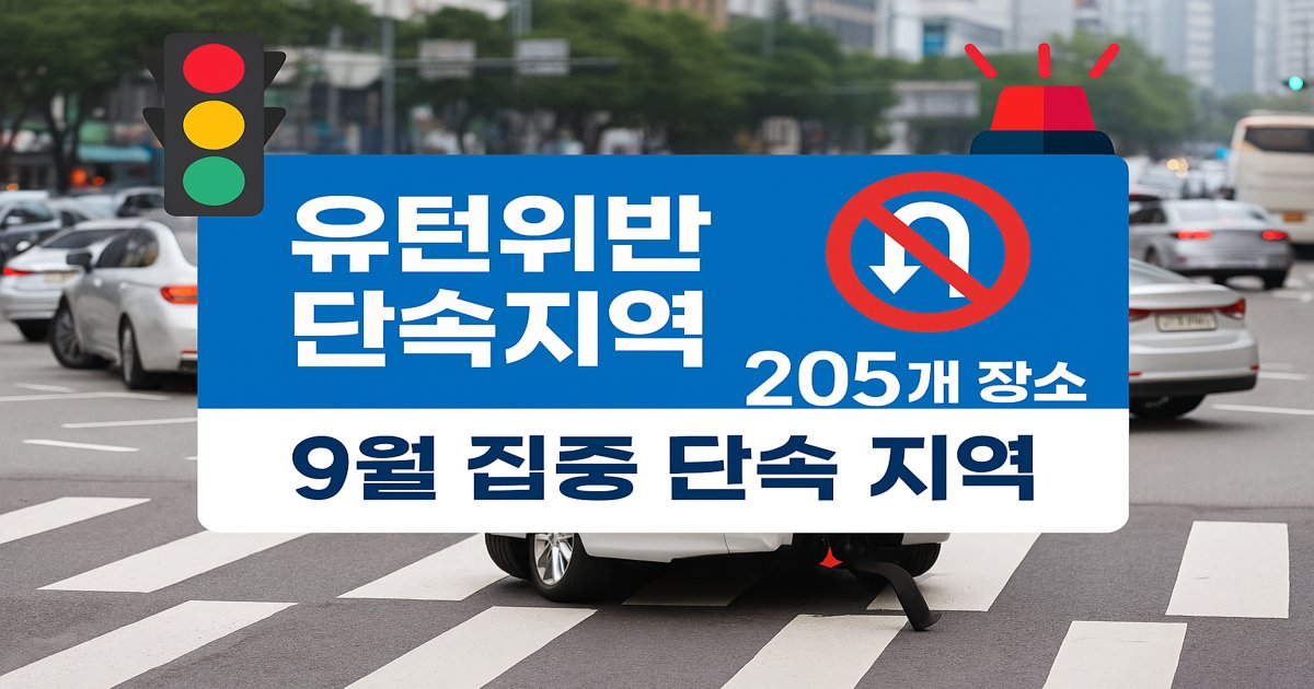 유턴위반_단속지역_205개장소-9월교통단속
