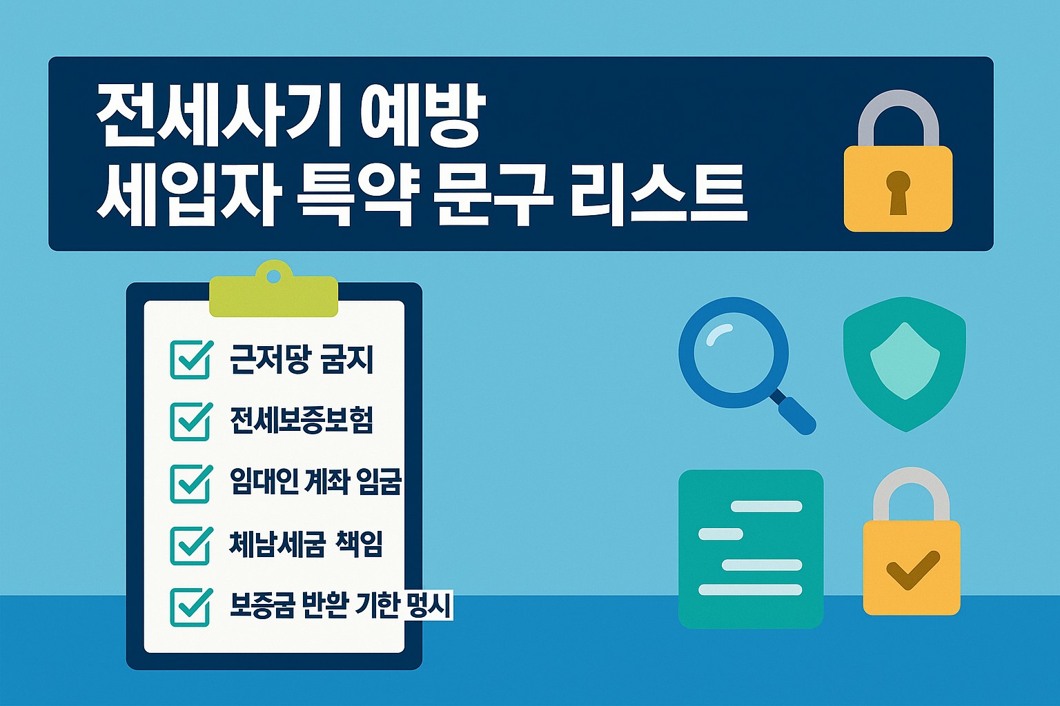 전세사기-예방-세입자-특약-문구-리스트[임대차계약서]