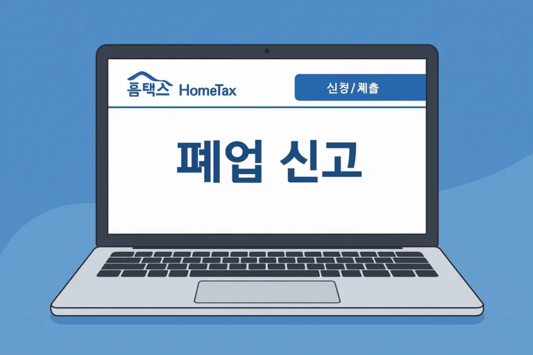 소상공인 개인 사업자 국세청 홈택스 폐업신고 방법