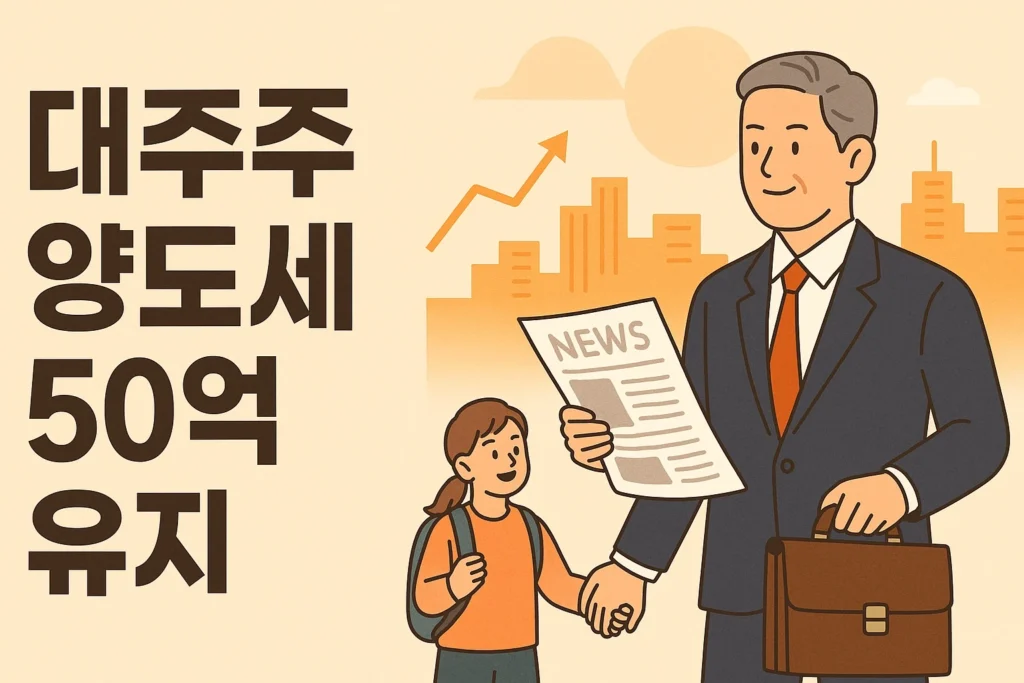 대주주-양도세-50억-vs-10억-의미와-논란-이유