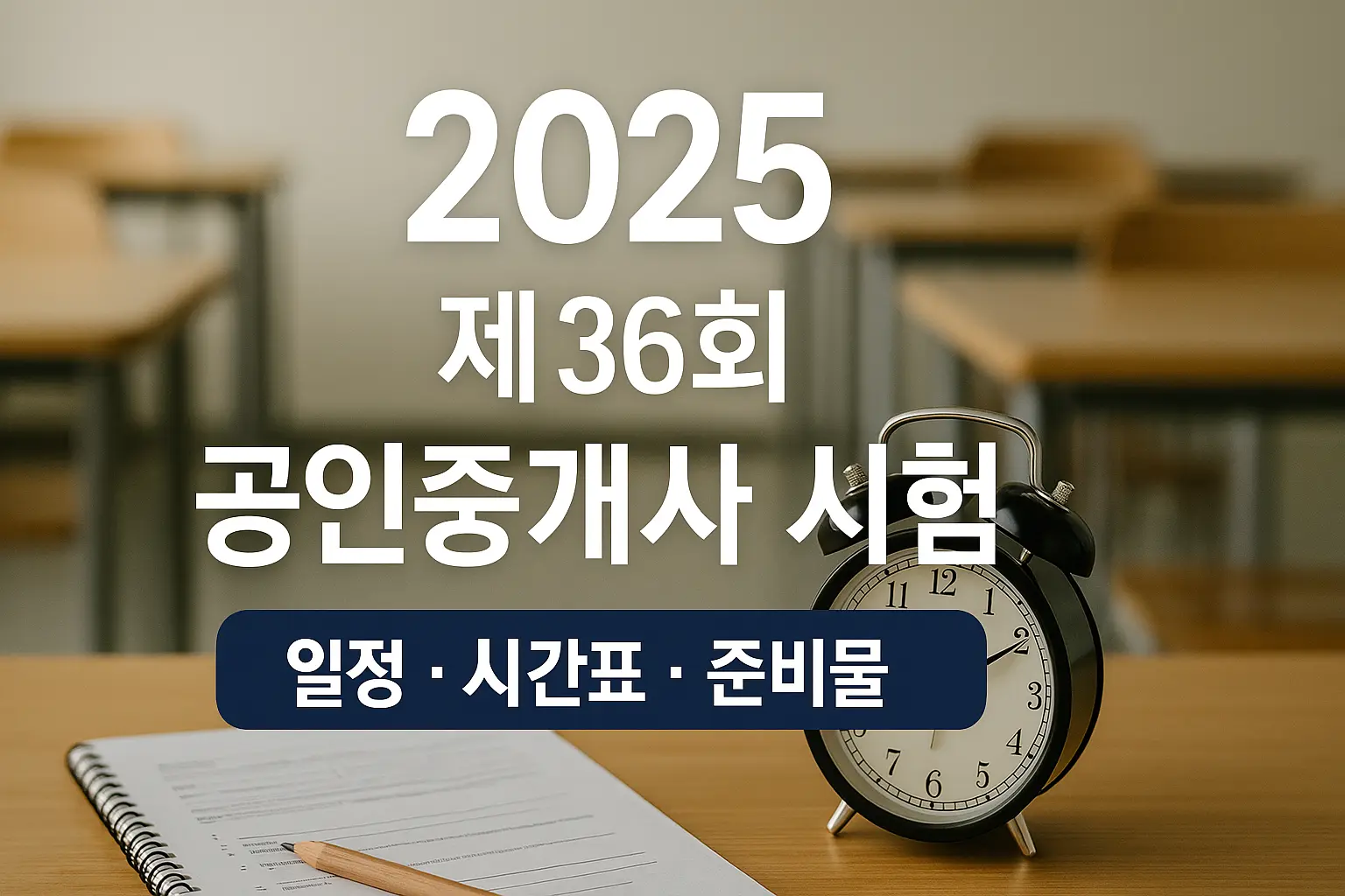 25년 공인중개사 시험 시간표·준비물·수험표 출력법