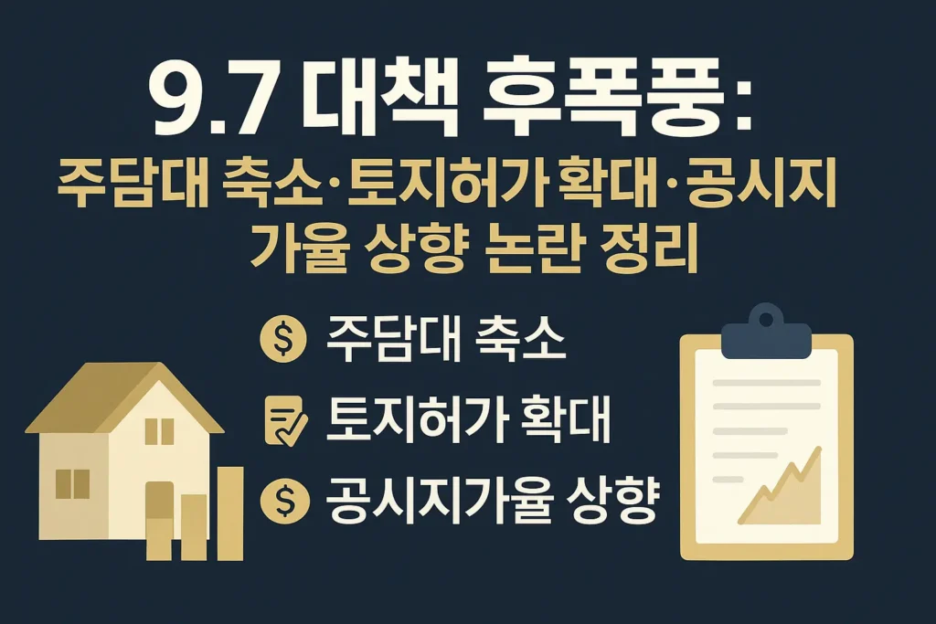 9.7 부동산 정책 이후 추가 규제