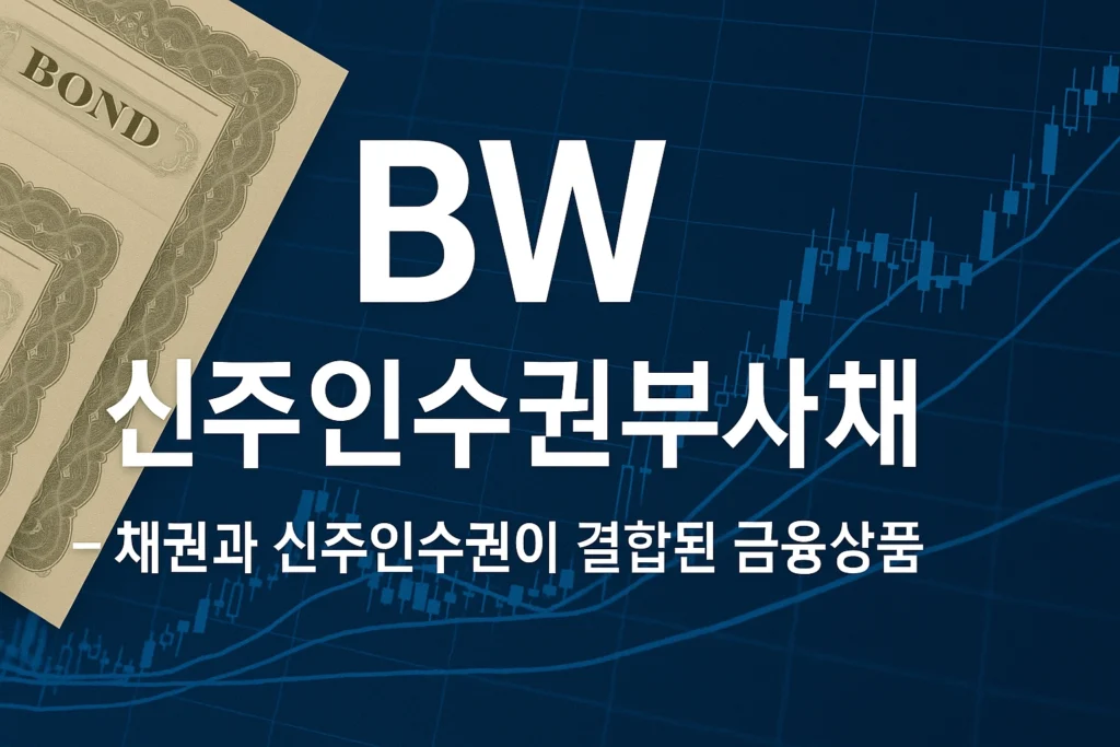 BW(신주인수권부사채) 뜻과 의미 구조·리스크 총정리