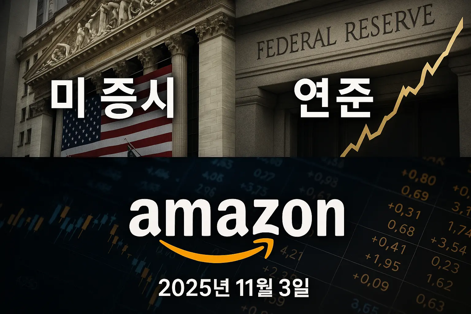 10월 31일 미 증시 요약 연준 발언 후 상승폭 축소 아마존 급등