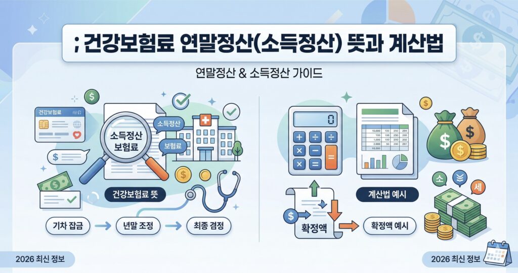 건강보험료 연말정산(소득정산) 뜻과 계산법