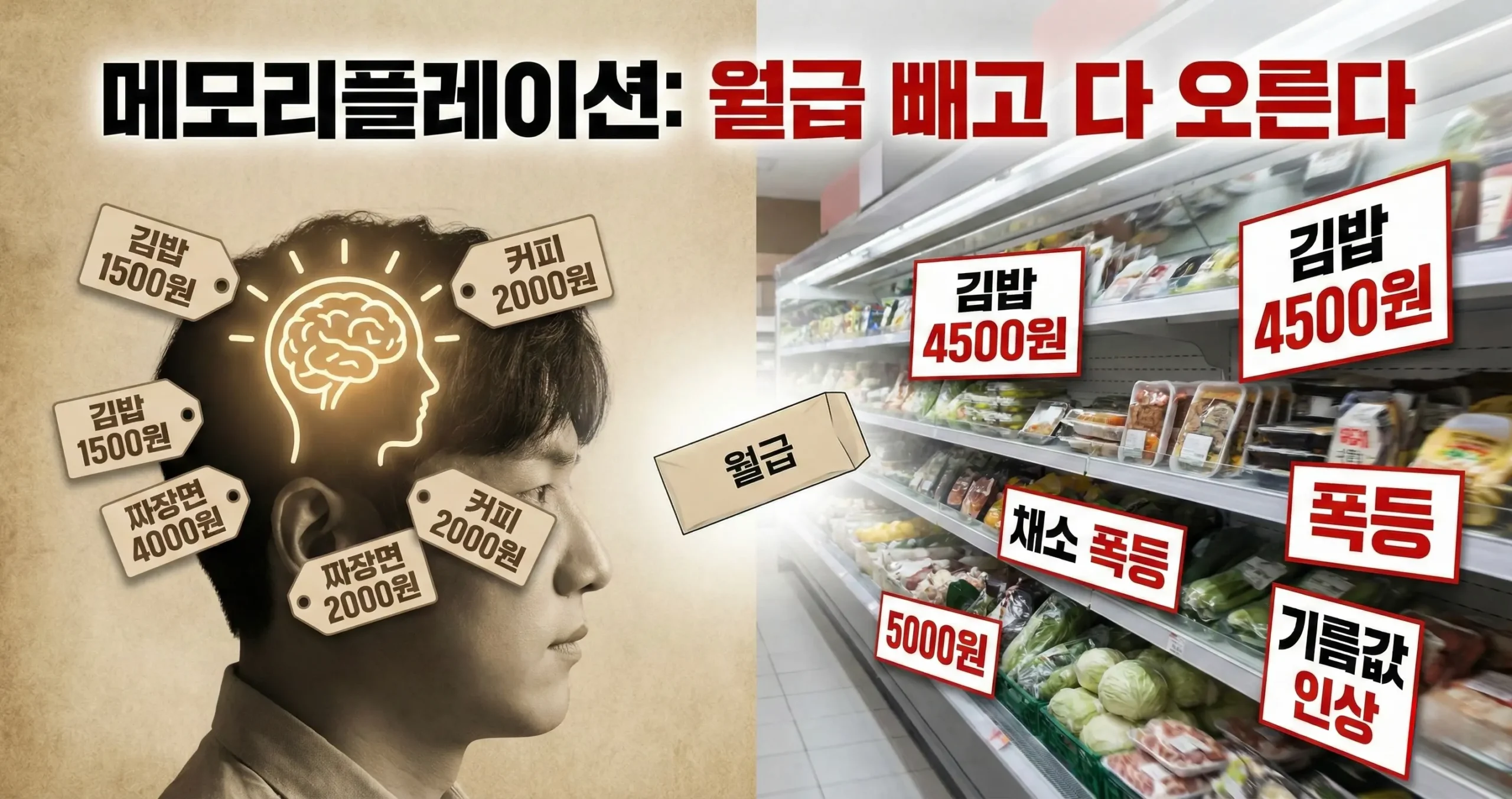 메모리플레이션 뜻과 의미 월급 빼고 다오른다