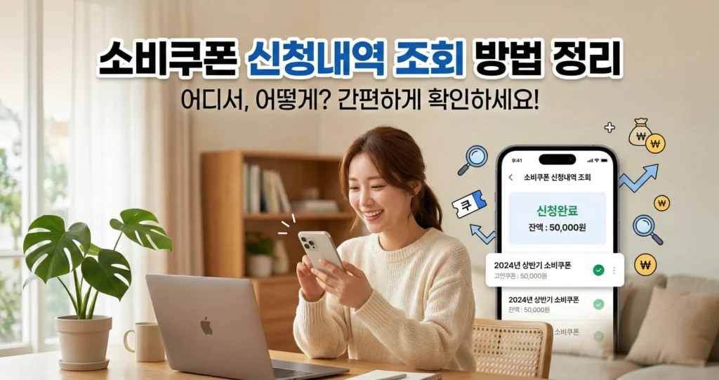 소비쿠폰 신청내역 조회 방법 정리