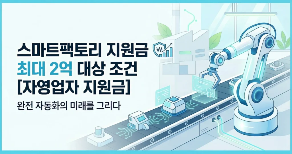 스마트팩토리 지원금 최대 2억 대상 조건 [자영업자 지원금]