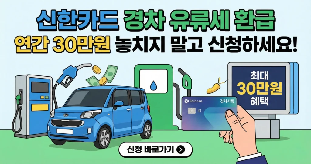 신한카드 경차 유류세 환급 30만원 신청 발급 방법