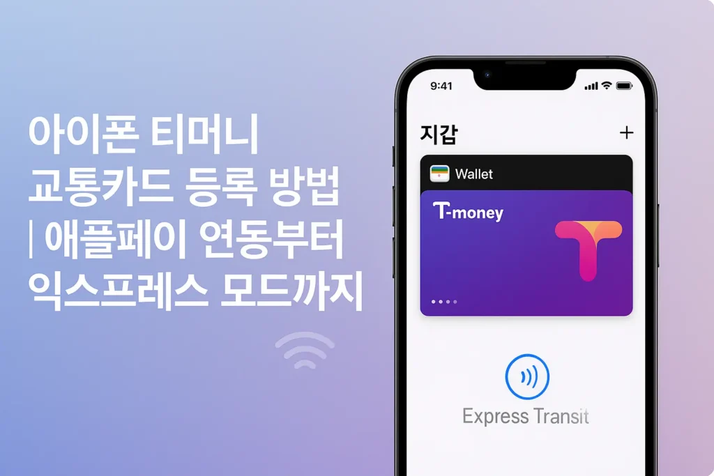 아이폰 티머니 교통카드 등록 방법 애플페이 연동 방법