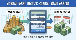 전월세 전환 계산기 전세의 월세 전환율