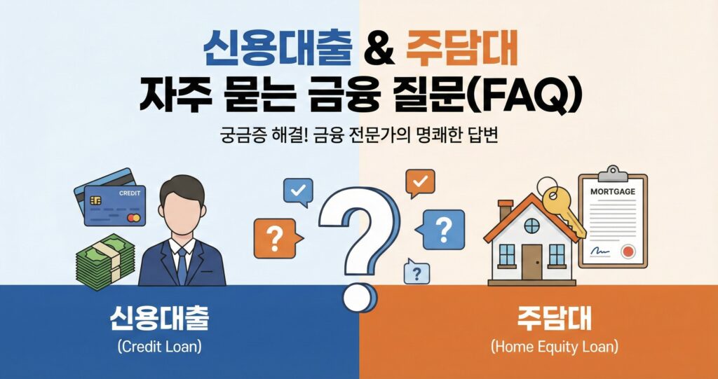 기준금리 코픽스 주택담보 신용대출 금리 자주 묻는 질문(FAQ) 정리