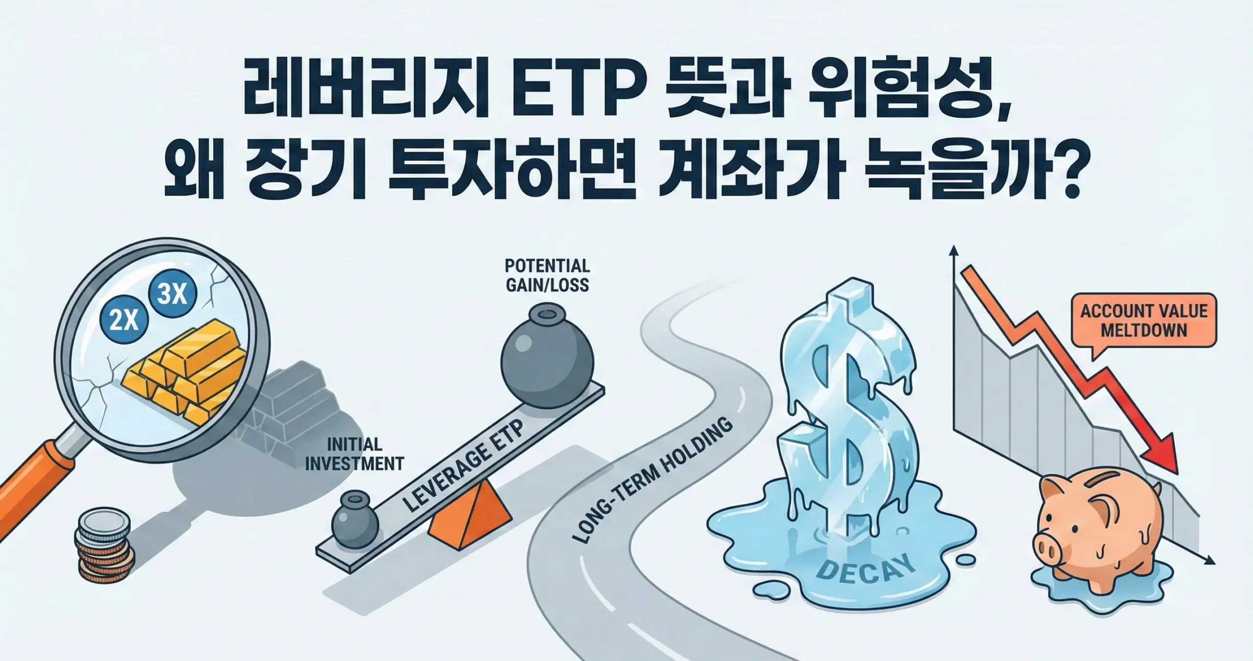 레버리지 ETP 뜻과 위험성, 왜 장기 투자하면 계좌가 녹을까?