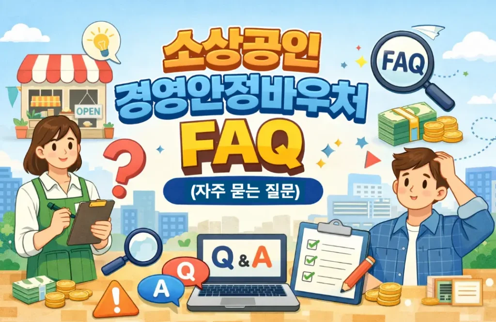 소상공인 경영안정바우처 지원금 FAQ(자주 묻는 질문)