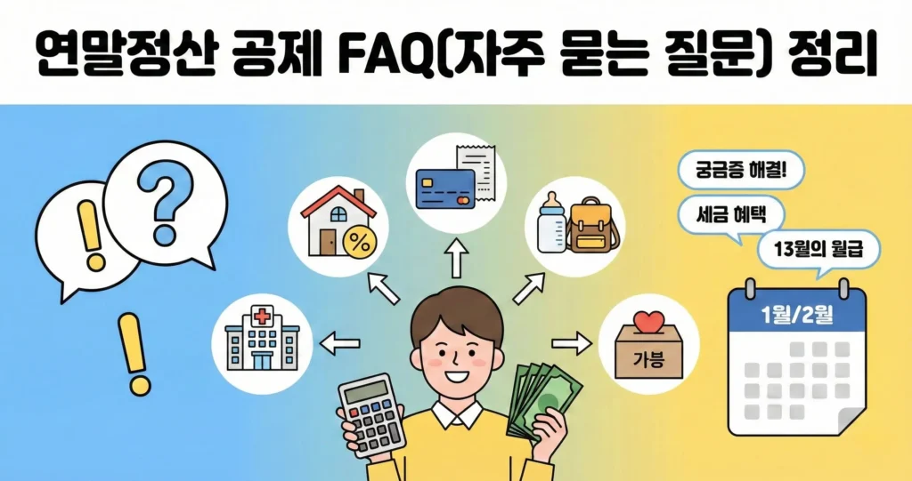 연말정산 공제 FAQ(자주 묻는 질문) 정리