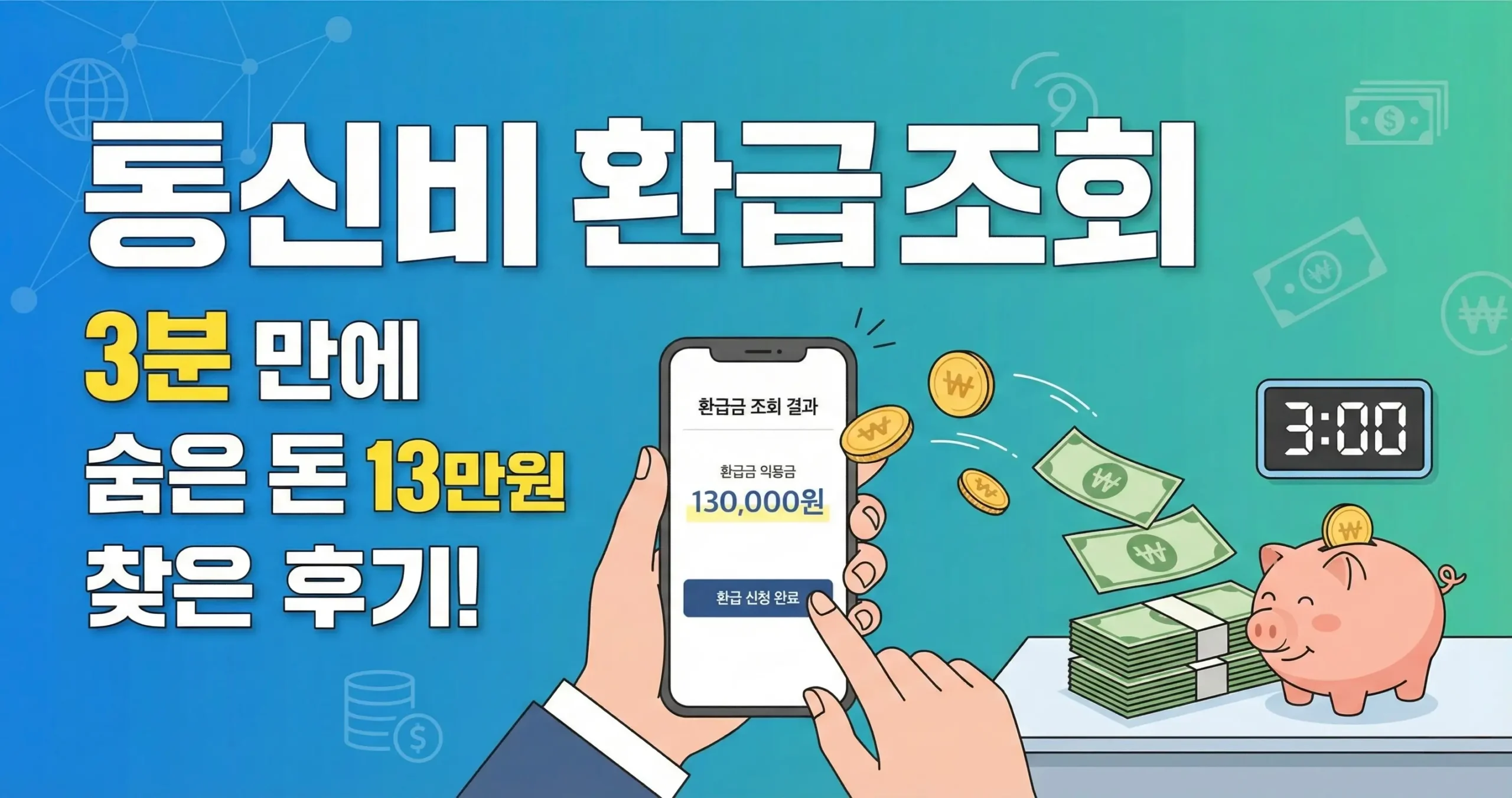통신비 환급금 조회, 3분 만에 숨은 돈 13만원 찾은 후기
