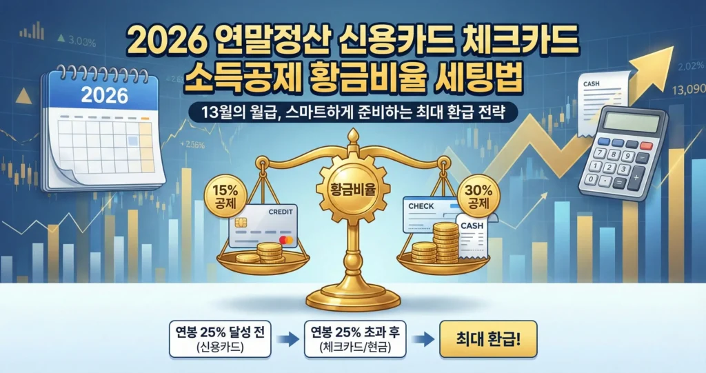 연말정산 소득공제 신용카드 체크카드 황금비율 세팅법(26년)