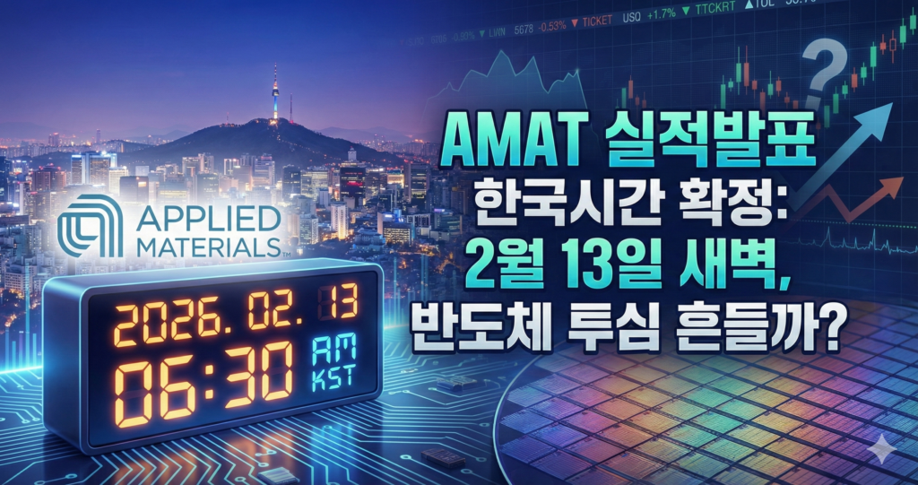 AMAT 실적발표 일자 한국시간2월 13일 새벽, 반도체 투심 흔들까?