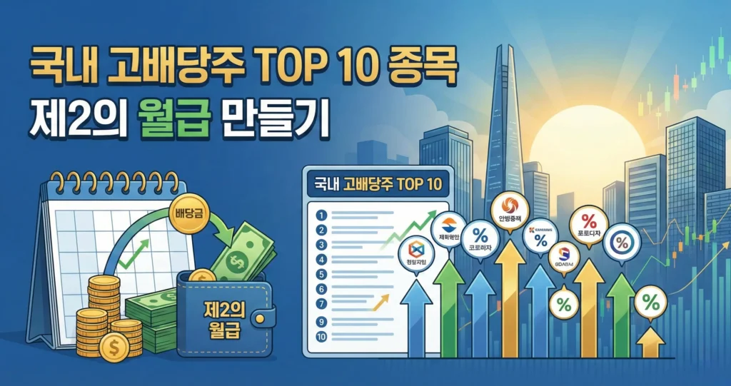 국내 고배당주 TOP 10 종목 제2의 월급 만들기