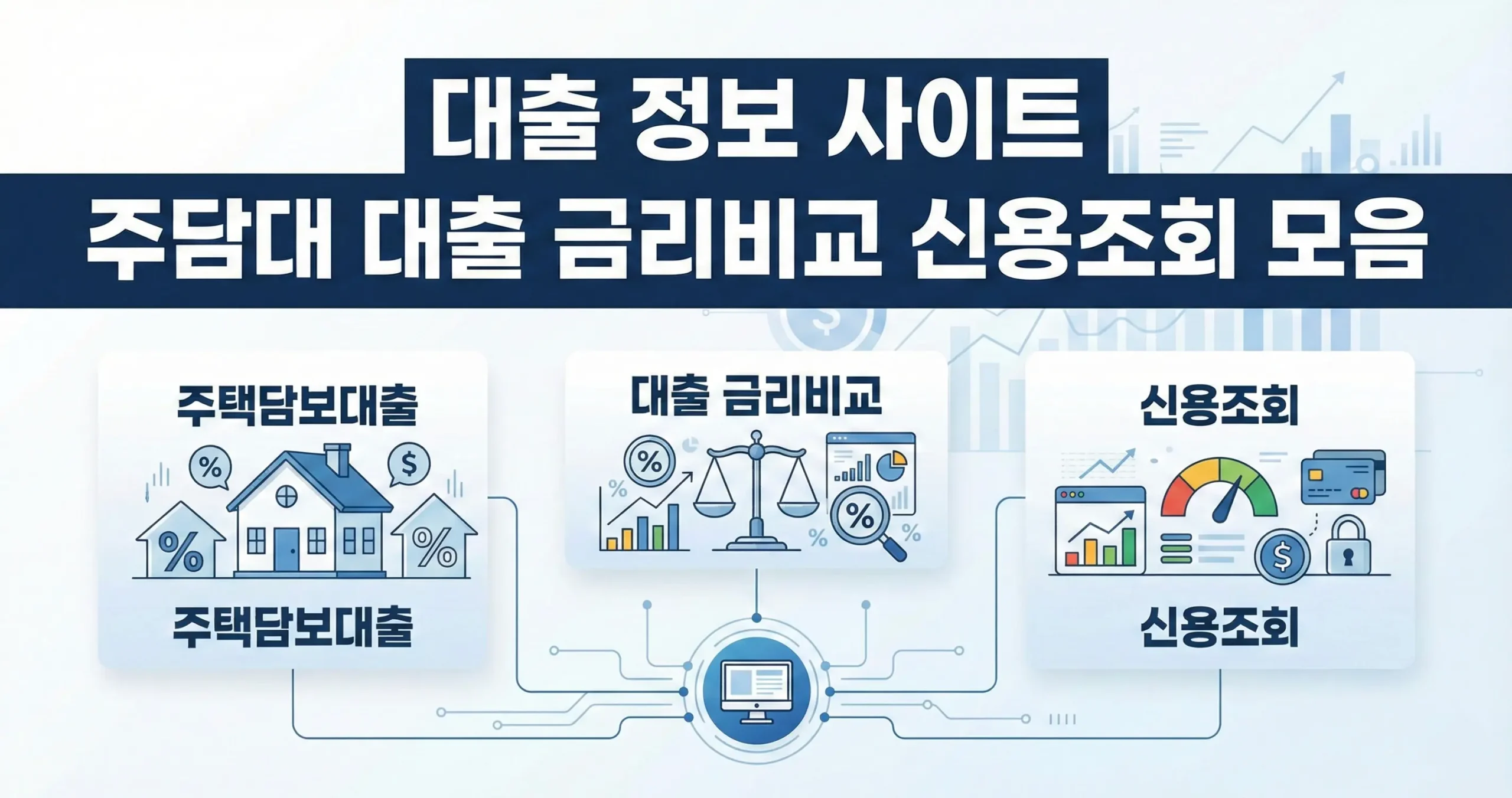 대출 정보 사이트 주담대 대출 금리비교 신용조회 모음