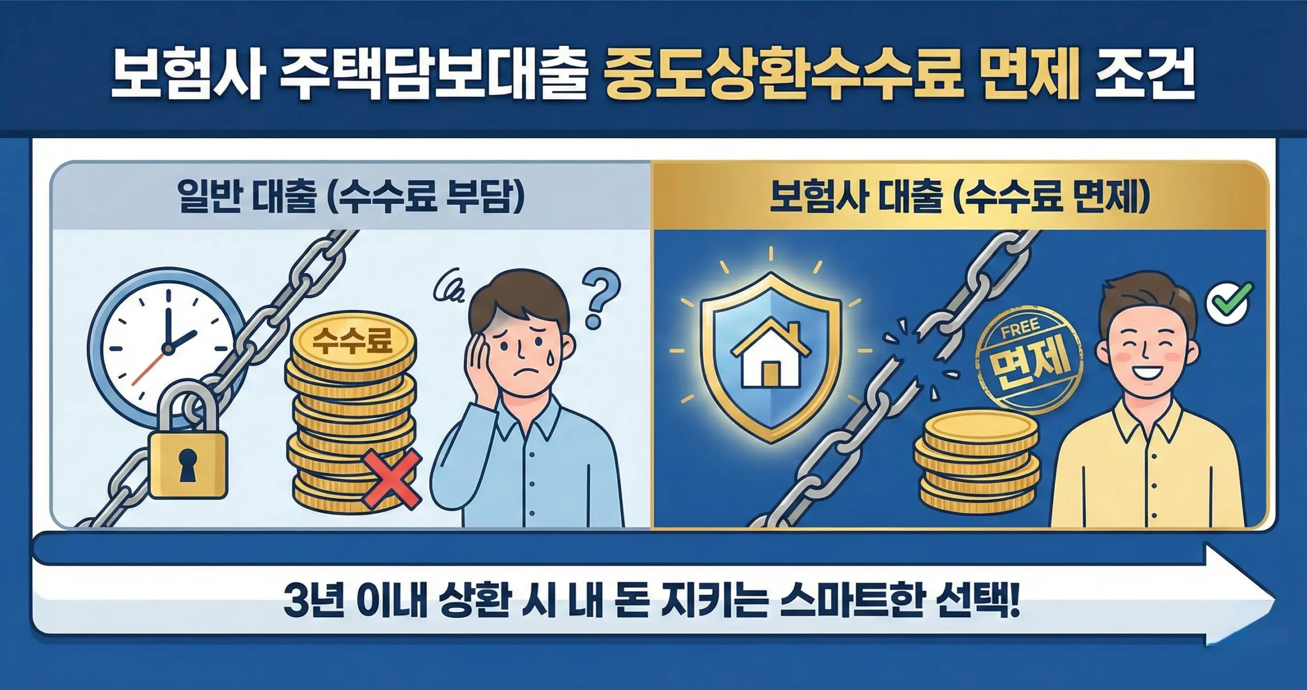 보험사 주택담보대출 중도상환수수료 면제 조건