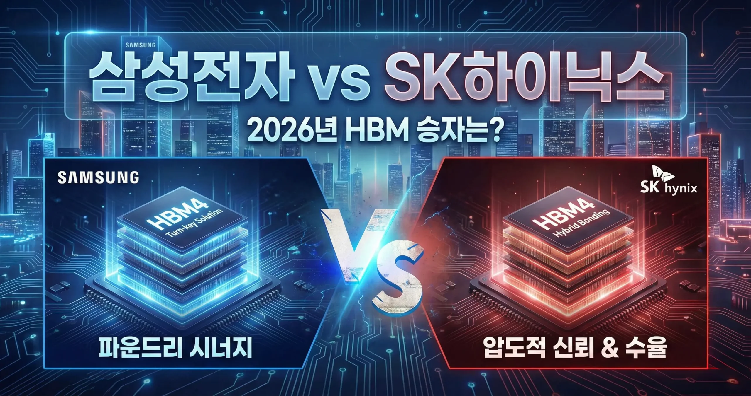 삼성전자 vs SK하이닉스, 2026년 HBM 승자는?