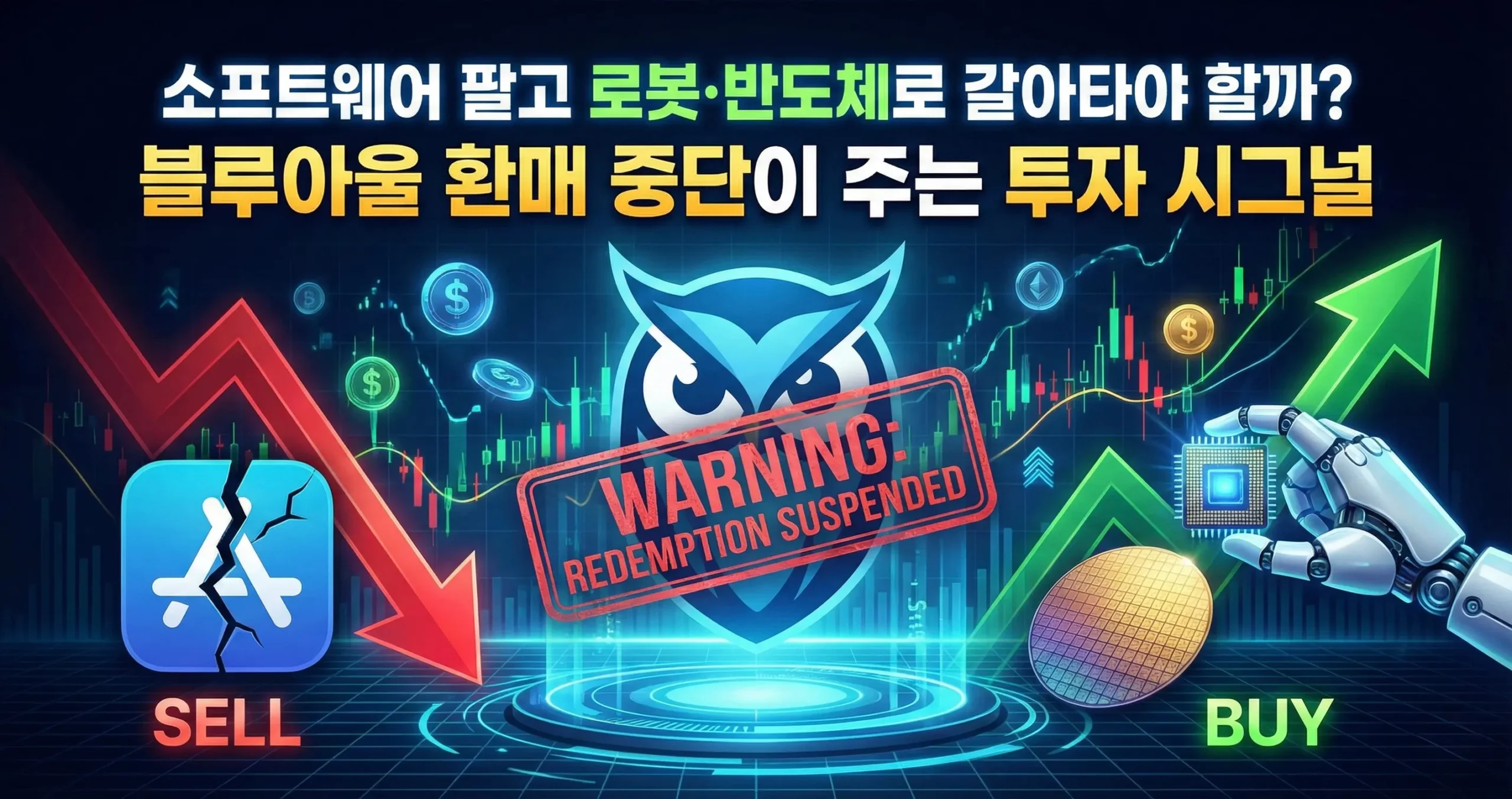 소프트웨어 팔고 로봇·반도체로 갈아타야 할까? 블루아울 환매 중단이 주는 투자 시그널