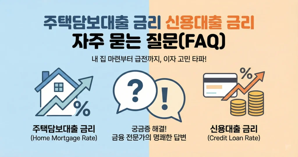 주택담보대출 금리 신용대출 금리 자주 묻는 질문(FAQ)