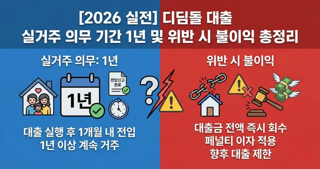 [2026 실전] 디딤돌 대출 실거주 의무 기간 1년 및 위반 시 불이익 총정리