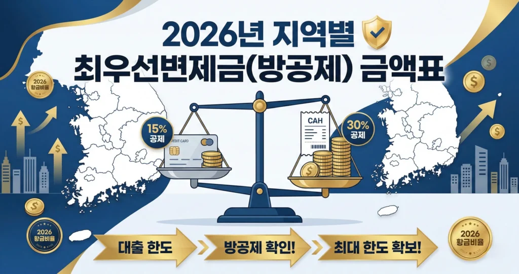 2026년 지역별 최우선변제금(방공제) 금액표
