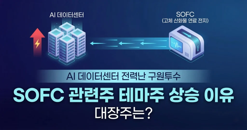 SOFC 관련주 테마주 상승 이유 "AI 데이터센터 전력난 구원투수" 대장주는?