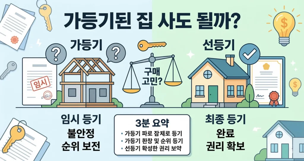 가등기된 집 사도 될까? 헷갈리는 가등기와 선등기 뜻과 차이점 3분 요약