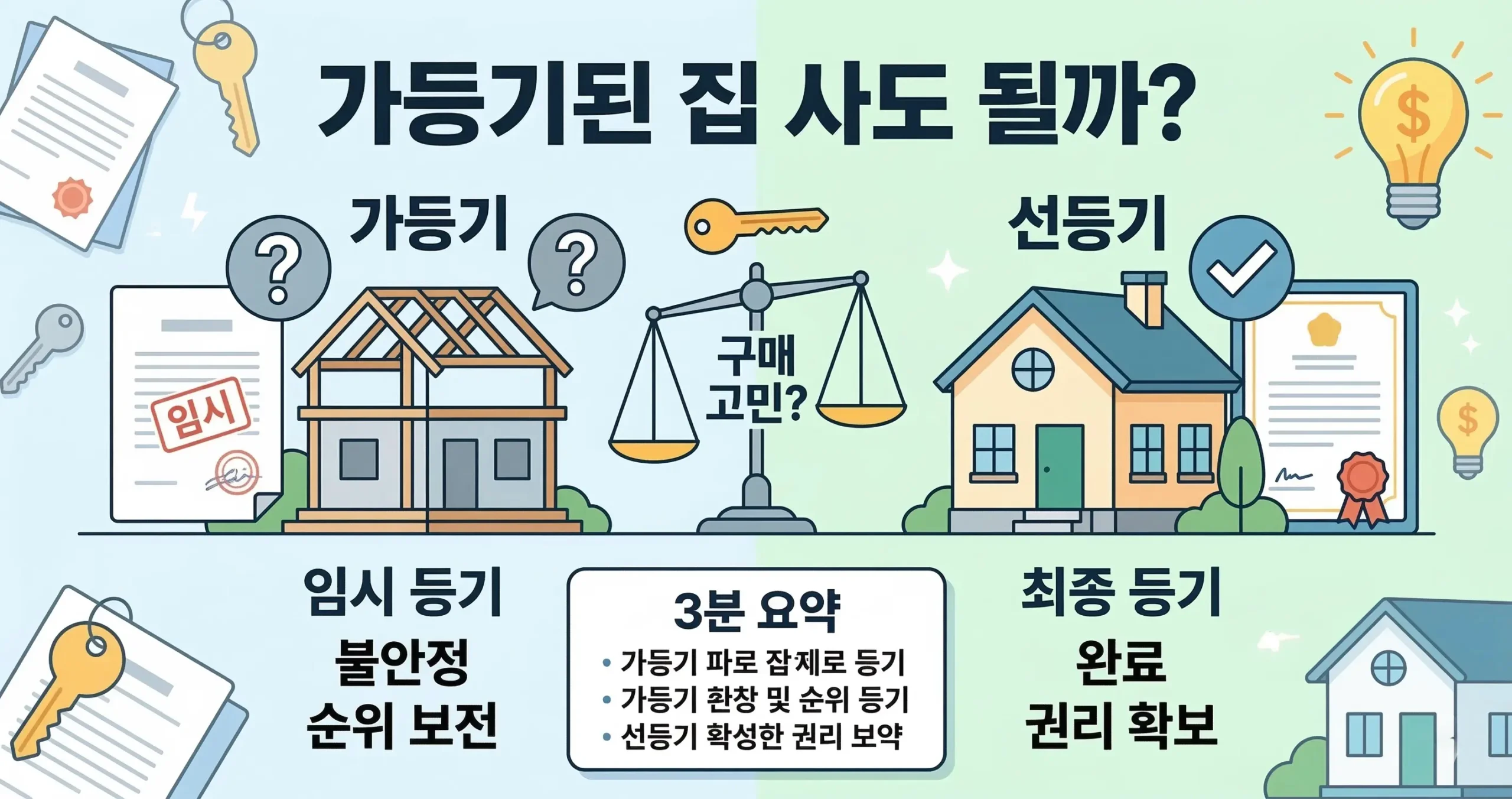 가등기된 집 사도 될까? 헷갈리는 가등기와 선등기 뜻과 차이점 3분 요약