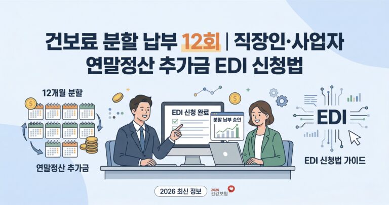 건보료 분할 납부 12회 직장인·사업자 연말정산 추가금 분할납부(EDI) 신청법