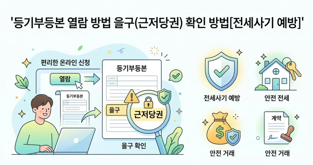 등기부등본 열람 방법 을구(근저당권) 확인 방법[전세사기 예방]