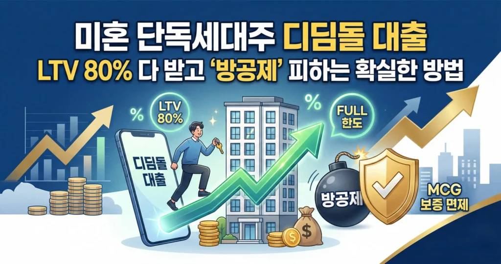 미혼 단독세대주 디딤돌 대출 LTV 80% 다 받고 '방공제' 피하는 확실한 방법