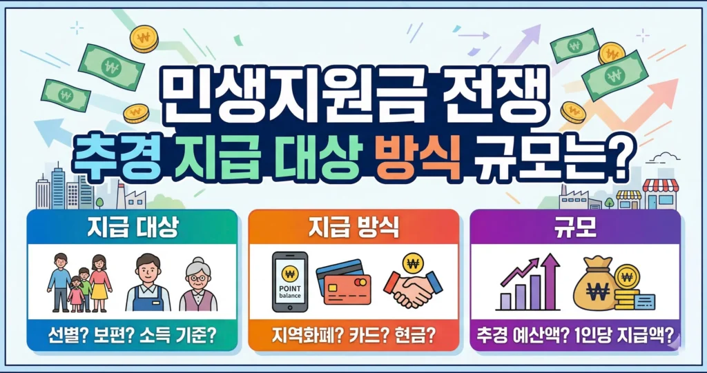 민생지원금 전쟁 추경 지급 대상 방식 규모는?