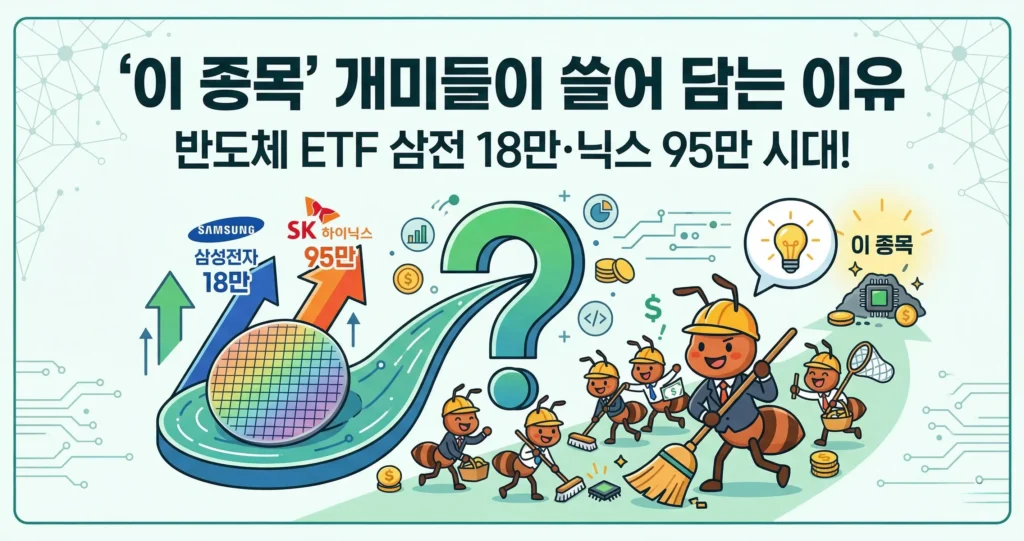 반도체 ETF 삼전 18만·닉스 95만 시대! 개미들이 '이 종목' 쓸어 담는 이유