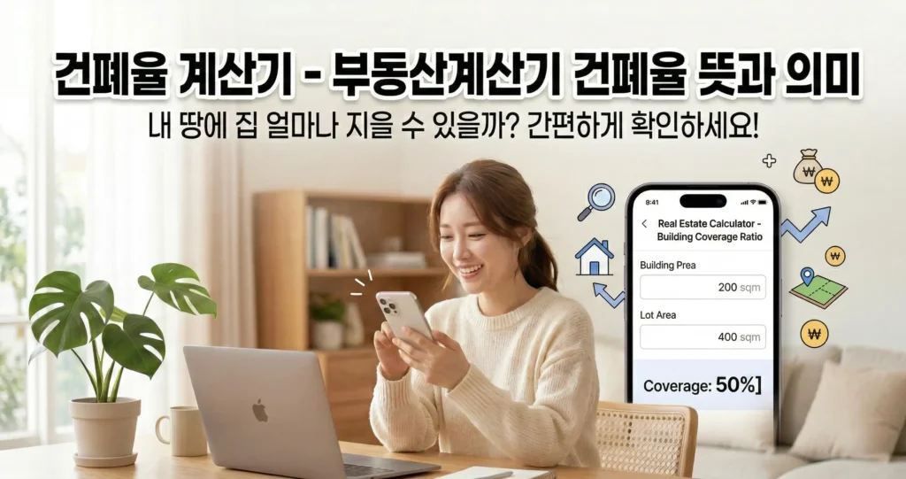 건폐율 계산기 - 부동산계산기 건폐율 뜻과 의미