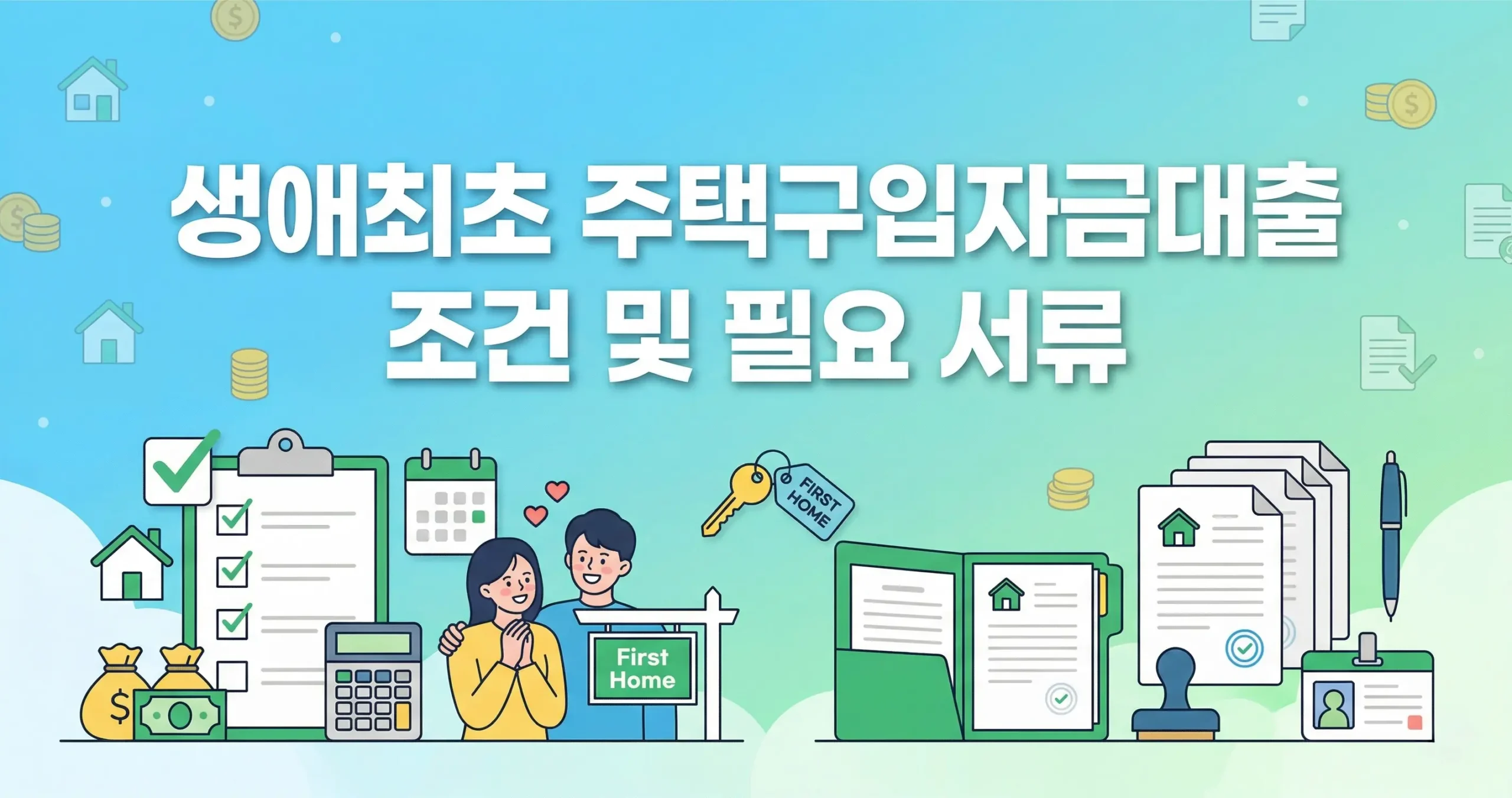 생애최초 주택구입자금대출 조건 및 필요 서류