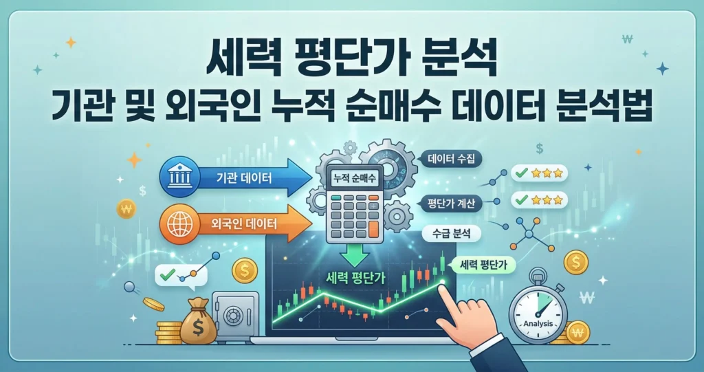 세력 평단가 분석 - 기관 및 외국인 누적 순매수 데이터 분석법