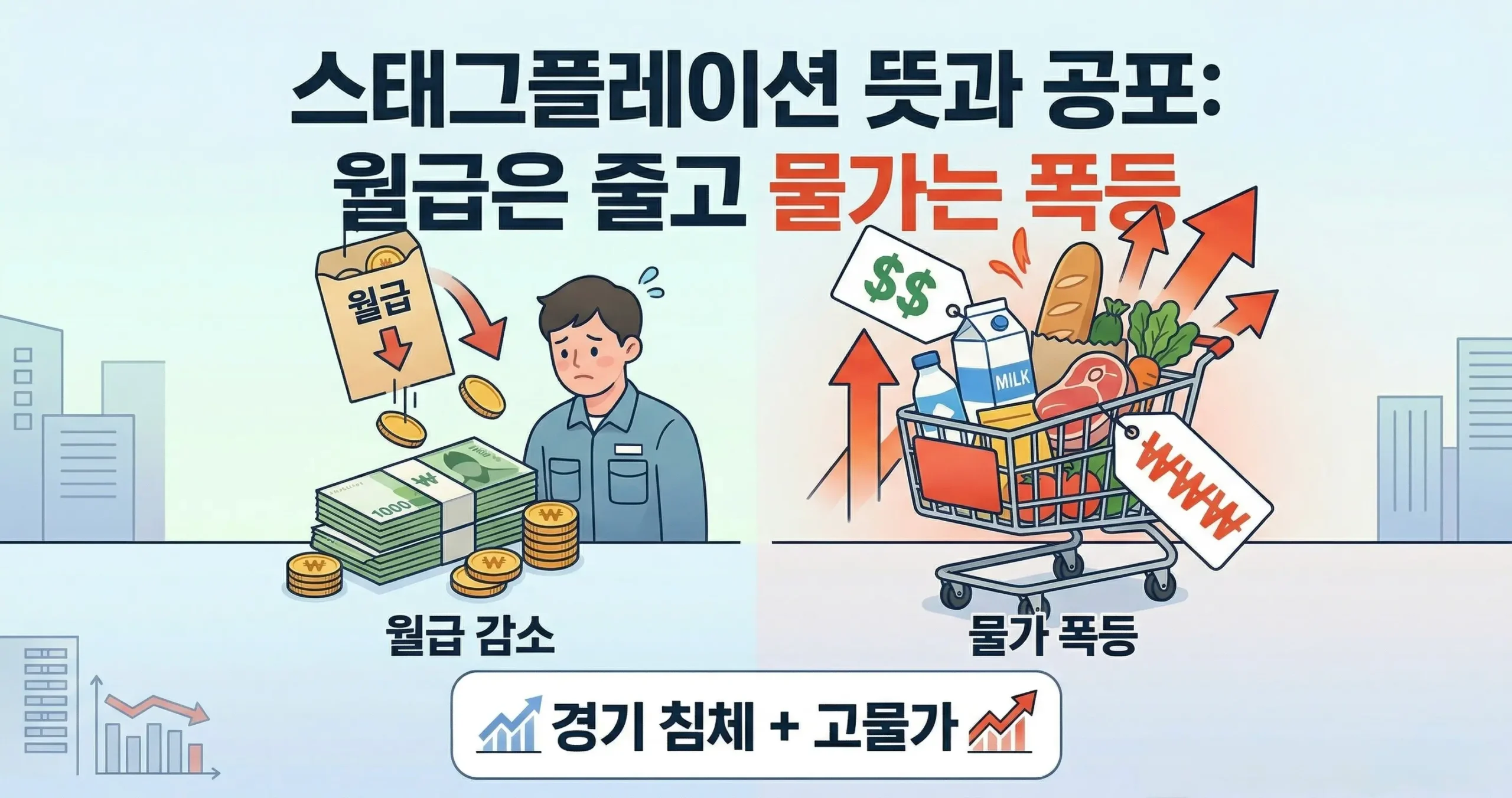 스태그플레이션 뜻과 공포 월급은 줄고 물가는 폭등 S의공포