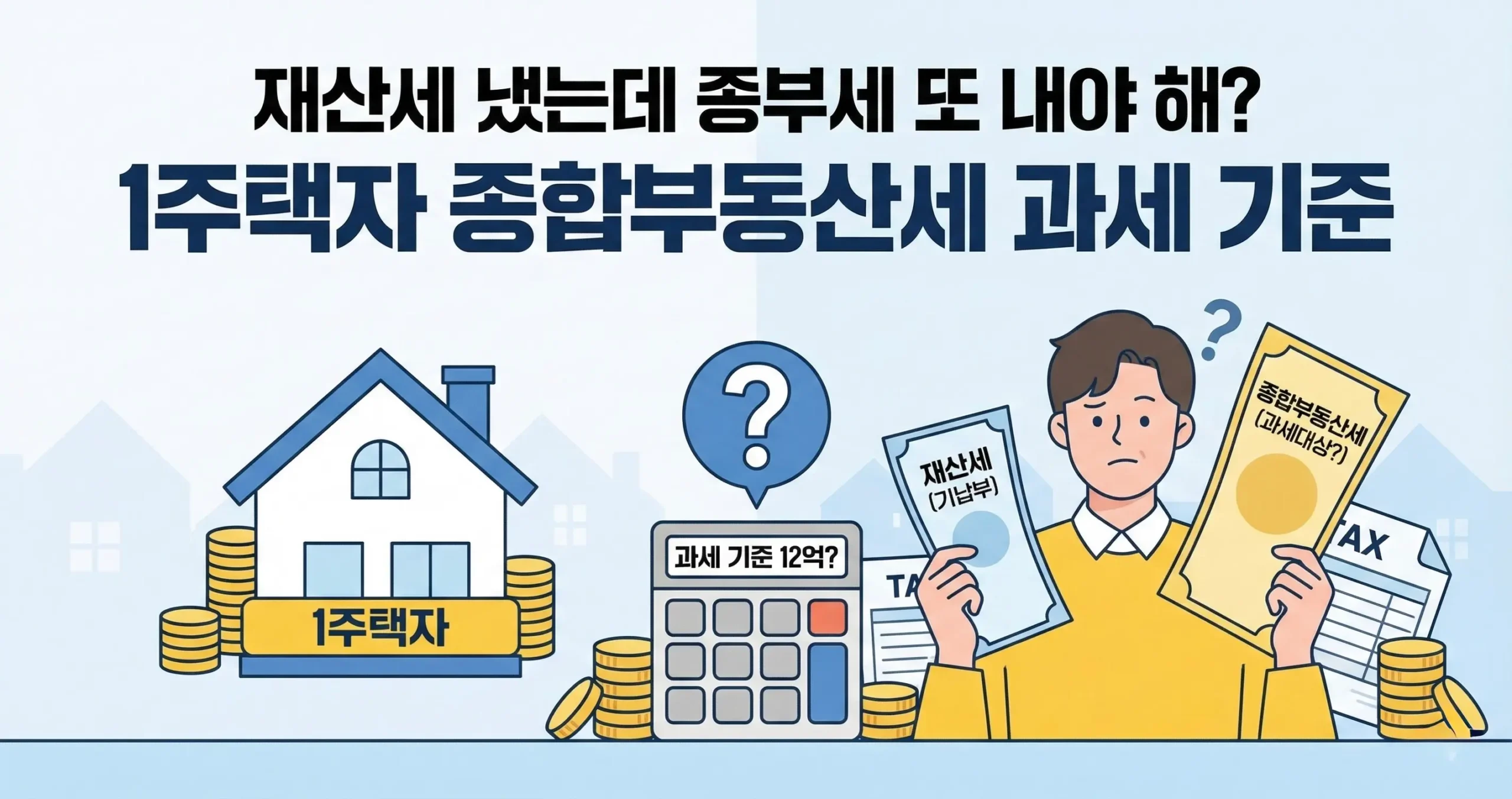 재산세 냈는데 종부세 또 내야 해? 1주택자 종합부동산세 과세 기준