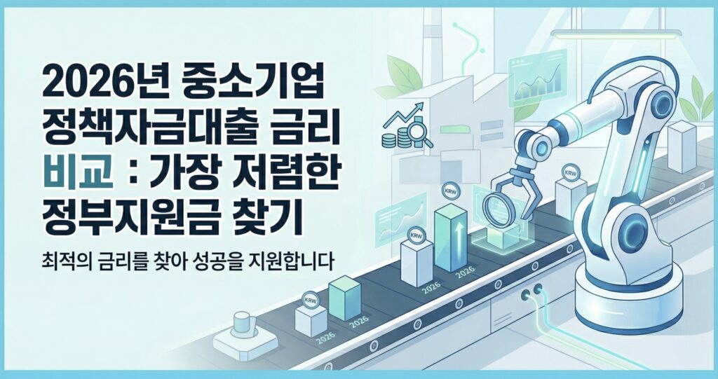 2026년 중소기업 정책자금대출 금리 비교: 가장 저렴한 정부지원금 찾기