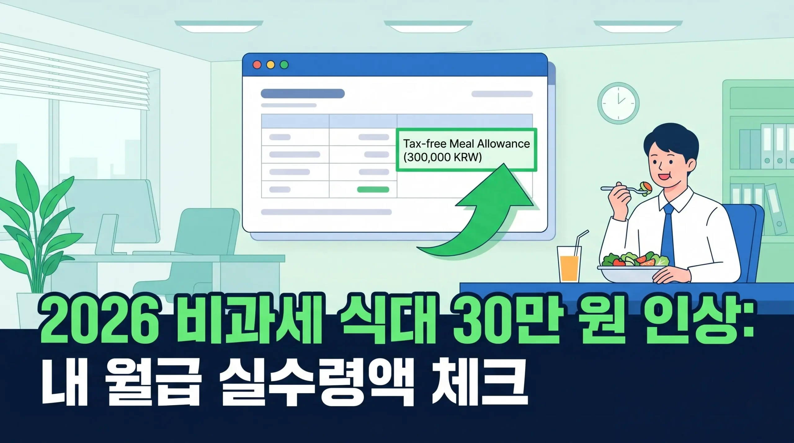 2026년 달라지는 비과세 식대 한도 및 근로소득 공제 안내